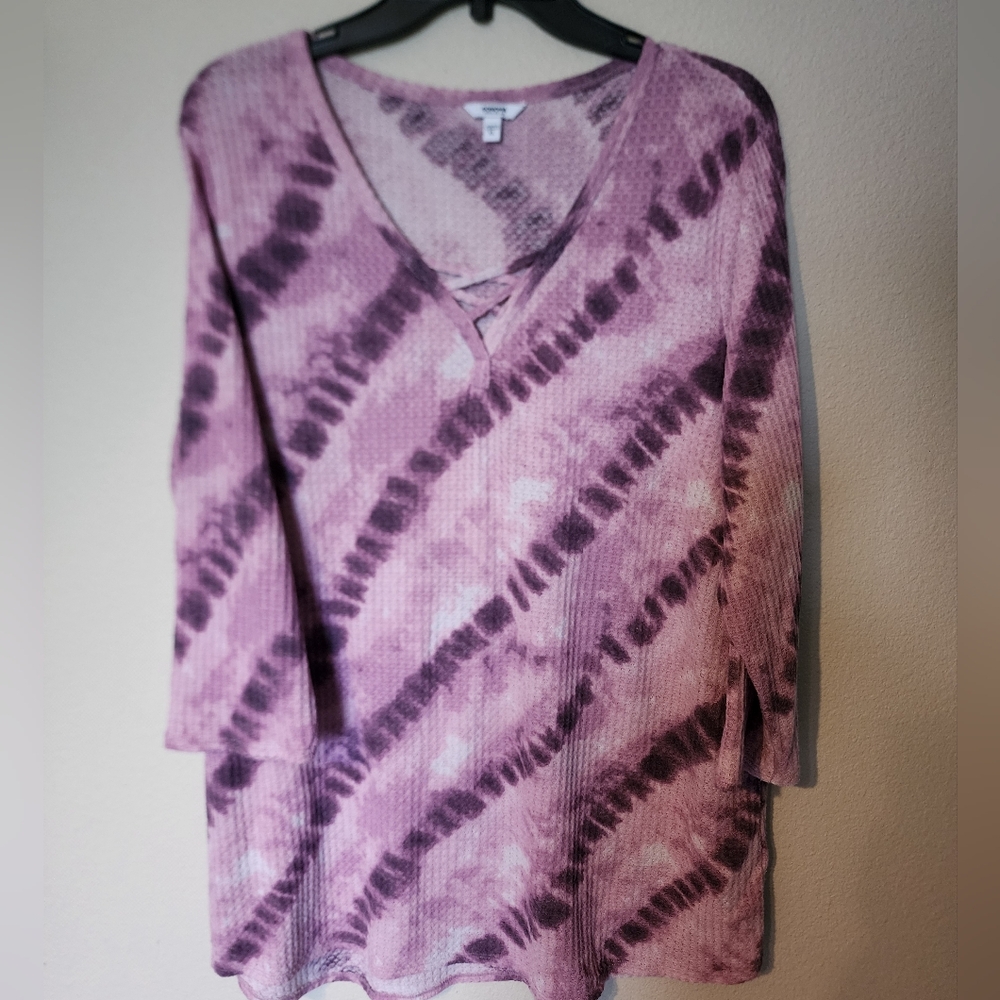 Womens Sonoma Purple 3/4 Sleeve Top